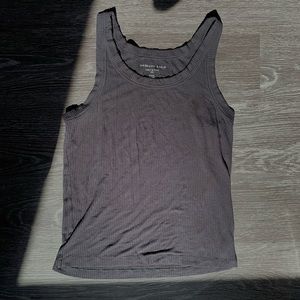 Smokey Gray Ribbed Tank Top